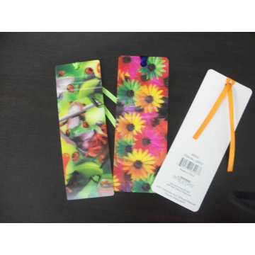 2015 Different 3D Lenticular Bookmark with Cord